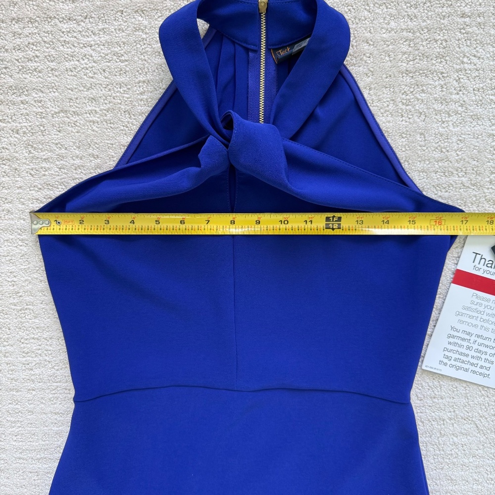 JUST TAYLOR | NWT Royal Blue Halter Style Dress Sz 6 - Picture 3 of 9